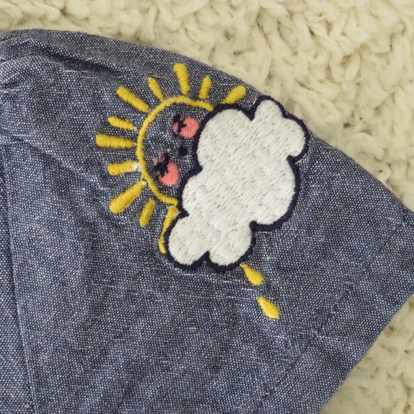 GYMBOREE Girls Dress Size 7 100% Cotton Button-up Front-Half Beautiful Embroider - Picture 6 of 12